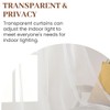 Dreaming Casa Solid Sheer Curtains Living Room White Rod Pocket