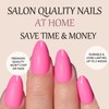 Press On Nails Short Almond Pink Nails with Glossy French