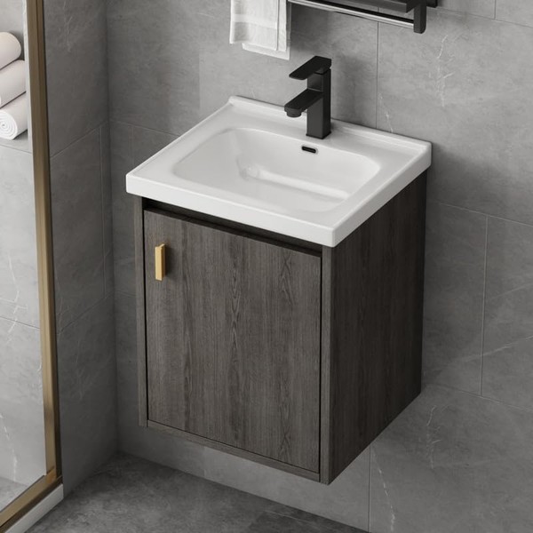 ESMISMO 16'' Bathroom Vanity with Sink Combo, Wall Mounted Small