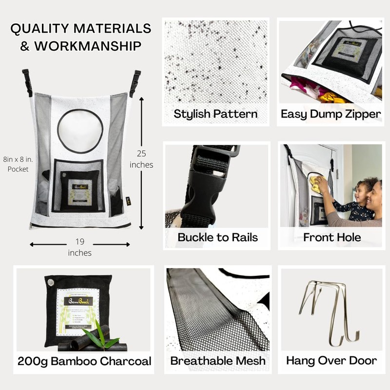 BamBooch AIR PURIFYING & ODOR ELIMINATING Small Hamper for Specialty
