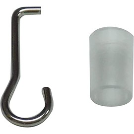 Horizontal Wood or Aluminum Mini Blind Tilt Wand Wire & Sleeve Collar Set (J Shaped Wire)