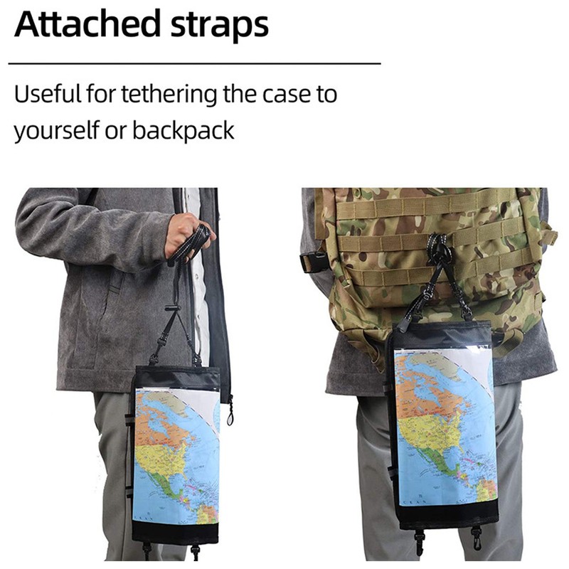 Transparent Map Storage Bag Waterproof Folding Storage Pouch for Outdoor