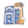 Kids Dinner Plate with Spoon Bamboo Fiber Divided Plates Cartoon