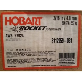 Hobart 50 # Case Hobart Rocket 7024 AWS:E7024 3/16" S112959-031 Welding Sticks 50 LBS