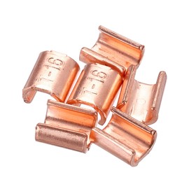 MECCANIXITY U-Shaped Copper Crimping Terminal Connector 7/16" - 5/8"(11.5-16mm) Wire Ferrules for 6 7 8 Awg Gauge, Solid or Twisted Wire Cable Rope Cable, Pack of 6