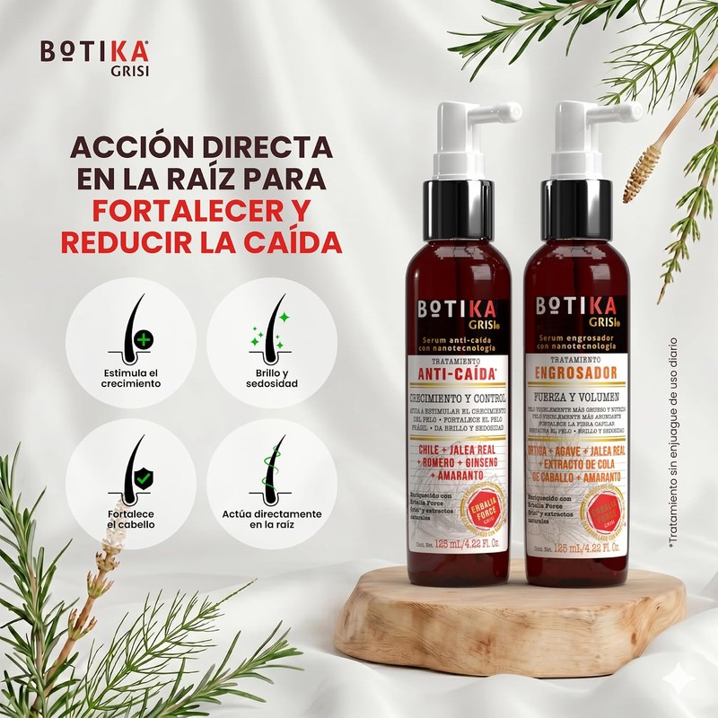 Botika Grisi - Serum Anti-Caída con Nanotecnología, Chile, Ginseng, 125