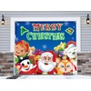 BlissfulTie Single Garage Door Christmas Decorations 7 x 8, Merry