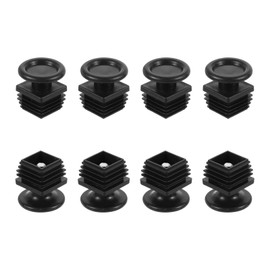 DTGN 30x30mm(LxW) Adjustable Leveling Feet - 8Sets - Good for Furniture - Square Adjustable Insert Kit Furniture Glide - Black