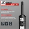 KIRXST Impact Triple Square Spline Bit Socket, 1/2" Drive M8