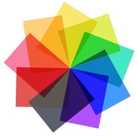 Marrywindix 9pcs Color Correction Gel Filter Gel Light Filter Lighting Transparency Film Plastic for Photography Reading