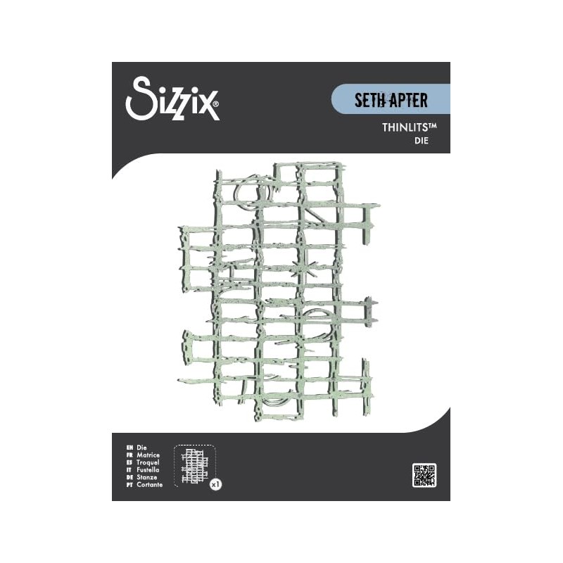 Sizzix Thinlits Die, Gridiron by Seth Apter, 1 Cutting Die,