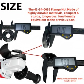 4-Pack 43-34-0036 Inner Disk Flange Nut Replacement for Milwaukeeiii Angle Grinders 2680-20, 2680-22, 6140-30, 6140-33, 6116-30, 6116-31, 6122-30, 6123-30 (Durable 4-Piece Set)