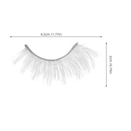 Vaguelly 3 Pairs White Fake Eyelashes for Makeup Bulk Lash Strips for Day Night Looks Lightweight Reusable for Parties Stage Special Occasions