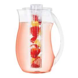 OGGI Acrylic Infusion Pitcher-Plastic Water Pitcher, Fruit Infuser Water Pitcher Tea Infuser, Pitcher with Lid Clear