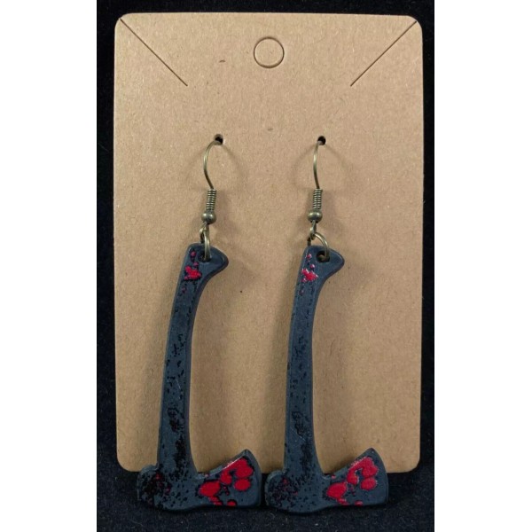 Unbranded Bloody Axe Earrings - Dangle - Serial Killer -