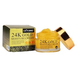 CKTUING Crema Hidratante con Oro 24K, Colágeno y Ácido Hialurónico, Rejuvenecedora, Iluminadora, Antiarrugas