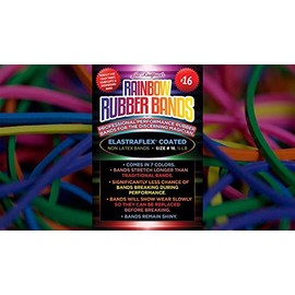 Joe Rindfleisch's SIZE 16 Rainbow Rubber Bands (Combo Pack), Magic Trick, Street Magic