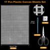 Realure 17 Pcs Cross Stitch Plastic Mesh Canvas Sheets with