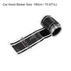 A ABSOPRO Car Bonnet Striped Pattern Outdoor Sticker Replacement Black