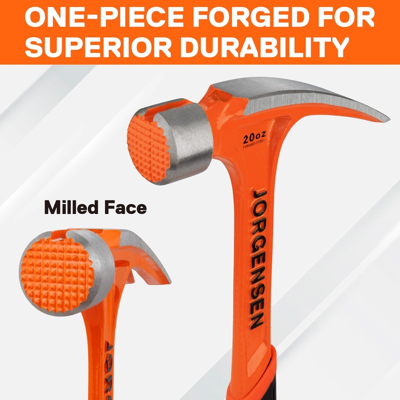 Jorgensen 20 oz Straight Claw Hammer with Magnetic Nail Holder,