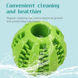 Taiyyi Zahnputzball,futterball für Hunde,Zum Reinigen/Kauen/Spiel-/Trainingskugeln,Naturkautschukhund -Fütterungskugeln, 2 (grün und blau)