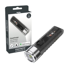 FlashFinder Key Locator, Works with Apple Find My, Multifunction Mini Flashlight, Made for Keys, Bags, and More, Rechargeable Battery