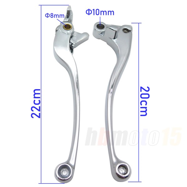Xinyun spare parts Chrome Brake Clutch Hand Levers Slender For