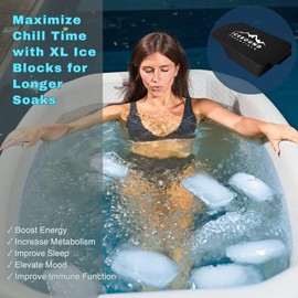 XL Ice Block Molds for Cold Plunge - 2-pack makes 12LB Ice - Silicone Tray - Dishwasher Safe
