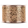 MEEDEE Rose Gold Glitter Ribbon Wire Mesh Ribbon with Sparkle