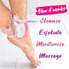 Spongables Pedi Scrub Foot Exfoliating 5+ Wash Travel Sponge, Lavender,