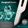 100PCs Dental Grade #15 Stainless Steel Sterile Surgical Blades by