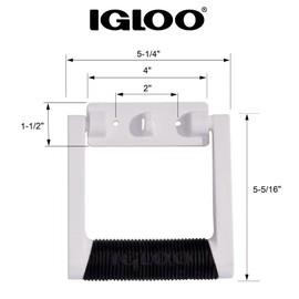 Igloo Premium Comfort Rubber Grip Swing-Up Handle, 25-75 Qt Coolers, White (1 Handle)