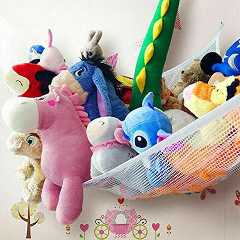 AIMALL Soft Large Toy Hammock Mesh Net Bedroom Nursery Storage