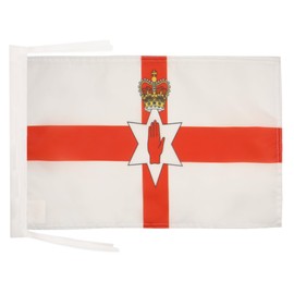 AZ FLAG Northern Ireland Flag 18'' x 12'' cords - Irish SMALL flags 30 x 45cm - Banner 18x12 in