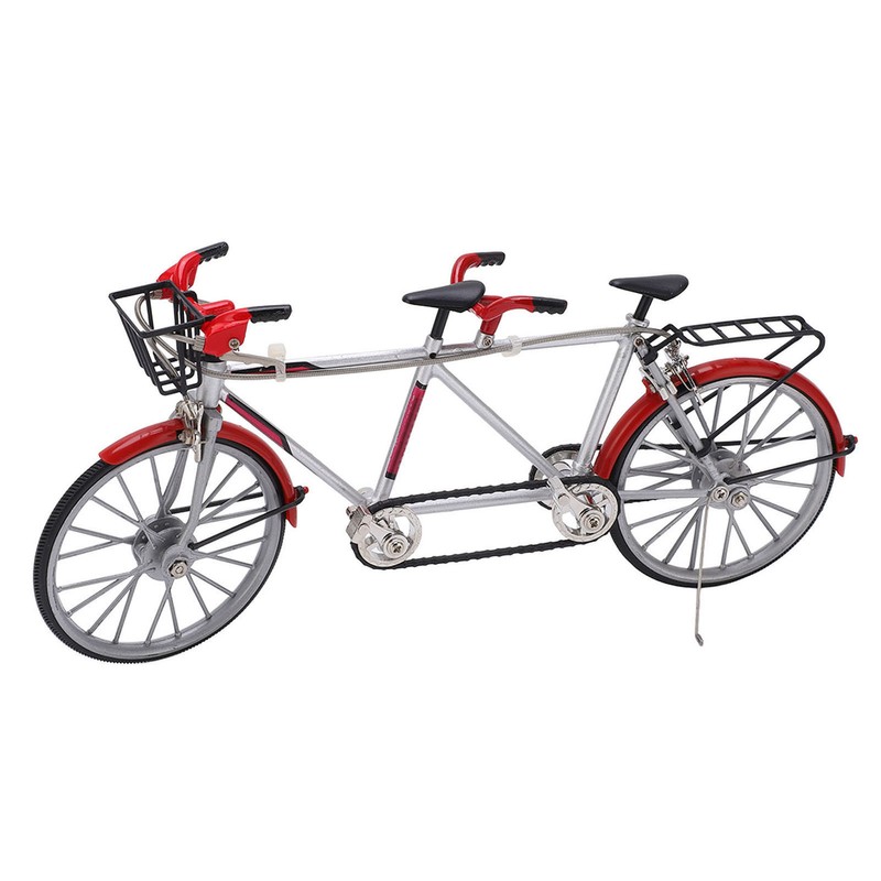 Tandem Mini Bicycle Model High Simulation Exquisite Details Alloy Bike