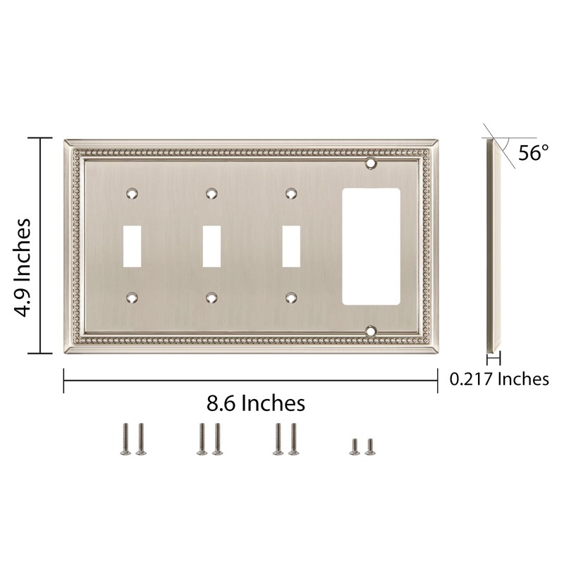 Henne Bery Sunken Pearls Decorative Wall Plate Switch Plate Outlet