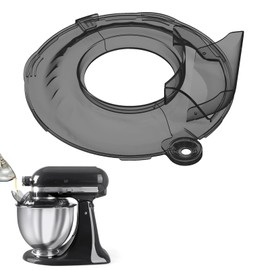 Pouring Shield for KitchenAid Tilt Head 4.5-5QT Stainless Steel (Only),Safety Pouring Shield,Splatter Guard for kitchenaid mixer bowl,Kitchen Aid Stand Mixers (Transparent Black, for 4.5-5 QT)