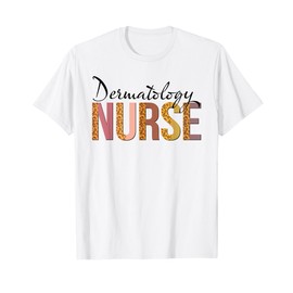 Leopard Dermatology Nurse Gifts Womens Nursing Apparel T-Shirt