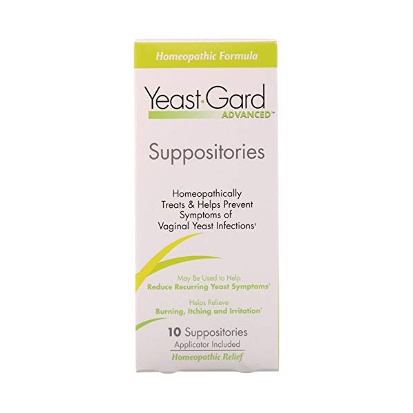 Yeast-Gard Advanced Homeopathic Suppositories 10 ea (Pack of 4)