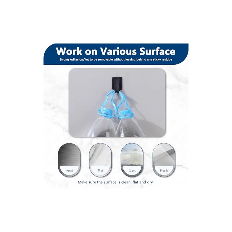 50 PCS Self-Adhesive Hook and Loop Cable Ties for Organizing