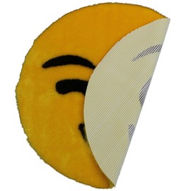 Walk on Me Emoji Rug - Soft and Cute - Made in France - Perfect Emoji Mat Fit for Any Room - Dorm Bed Bathroom Kids Room Emojis (Wink)