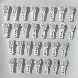 Slim Ball Bearing Carriers for channel and Traverse rod,Track sliders for 1/2 inch track grooves,30 Carriers per pack,white