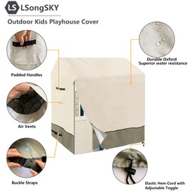 Outdoor Kids' Playhouse Cover,Waterproof Cover Kids' Playhouse,Protect The Wooden Kids Playhouse from Rain,Snow,Dirt and Hail Storms (45" Lx 39" W x 51" H)
