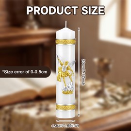 Conelist St Michael The Archangel Candles, Christian Religiou Prayer Candles for Church Room Catholic Home Decor Gift, San Miguel Arcangel Cirios Religiosos Catolicos, St Michael Candle Statue
