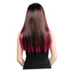 LALAFINA 10pcs Pink Hair Extensions Straight Hair for Women Girls