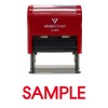 Sample Self Inking Rubber Stamp (Red Ink) - Medium