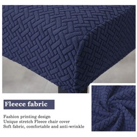 Dining Chair Covers Set of 2 - Dining Chair Slipcovers Dining Room Chair Covers Dining Chair Protectors Covers Chair Back Covers Kitchen Chair Covers for Dining Room Hotel Ceremony Banquet （Navy）