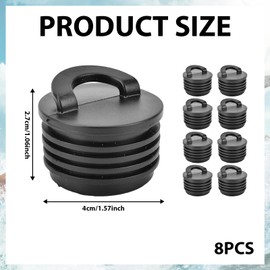 8 Pack Kayak Scupper Plugs, Universal Waterproof Rubber Kayak Bungs