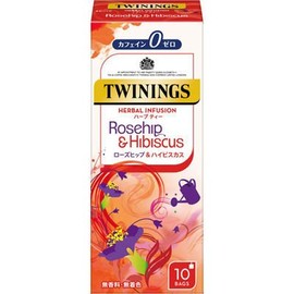 Twining Herbal Tea, Rose Hip & Hibiscus, 10 Bags