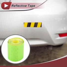 HEROFFIX 1 Pc Safety Warning Reflective Tape Increased Visibility Reflective Strips 9.84ft x 1.97" Green PVC